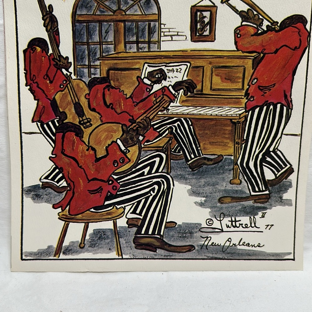 New Orleans Jazz Band lithograph - Picture 3 of 6